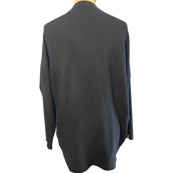 Jodifl Black Choker Neck Oversized Ribbed Sweater, Size M/L - Picture 3 of 6